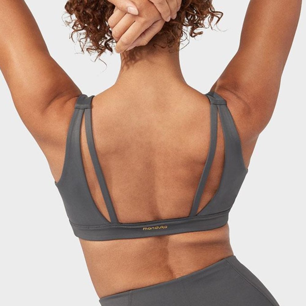 MANDUKA Presence Bra New Grey Medium B18